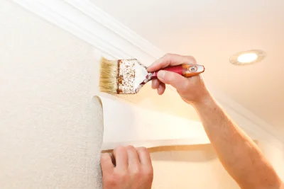 Pose de papier peint à Yzeron — revêtements muraux et toiles de verre